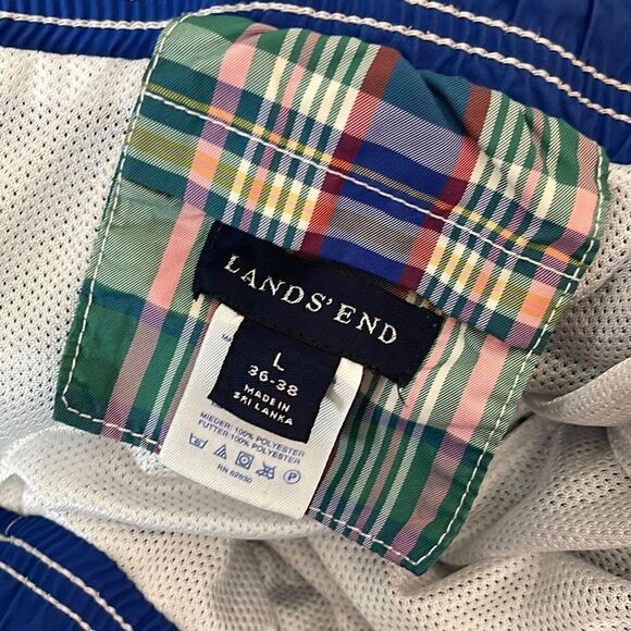 Lands End Men's Madras Plaid Swim Shorts L 36-38 - Picture 4 of 6